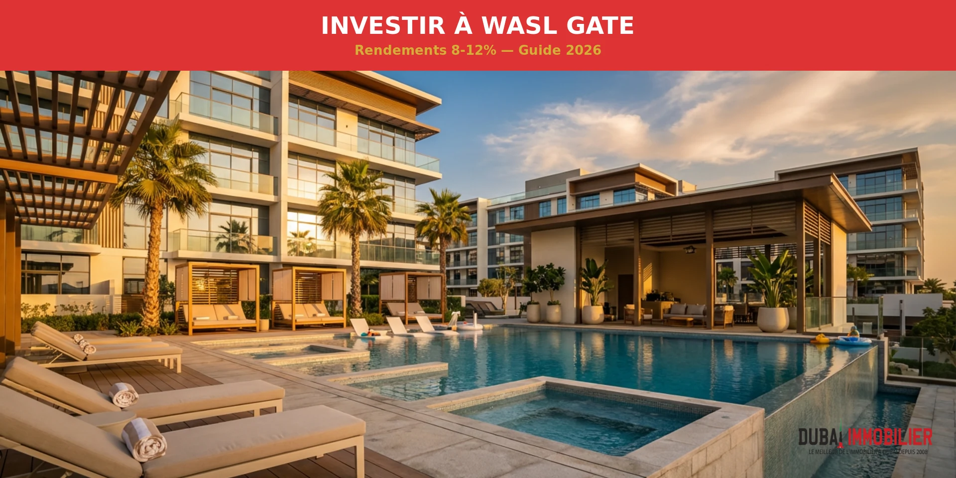 Wasl Gate Dubai : guide complet du quartier émergent 2026 4 - Dubai Immobilier Piscine et aménités résidence Wasl Gate Dubai